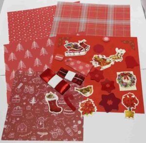 10 Red Christmas - The Craft Box Blog - Paisley Red Christmas Page Kit