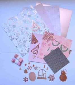 15 Rose Gold Christmas - The Craft Box Blog - Paisley Rose Gold Christmas Page Kit