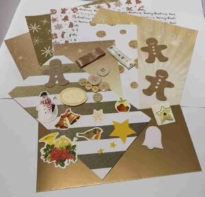 7 Gold Christmas - The Craft Box Blog - Paisley Gold Christmas Page Kit