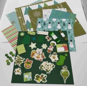 8 Green Christmas - The Craft Box Blog - Paisley Green Christmas Page Kit