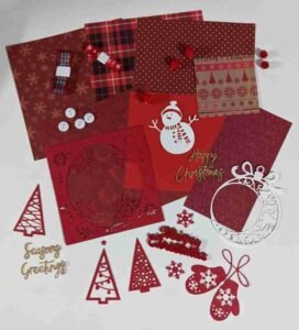 6x6 Christmas Red - The Craft Box Blog - Paisley 6x6 Christmas Red Page Kit