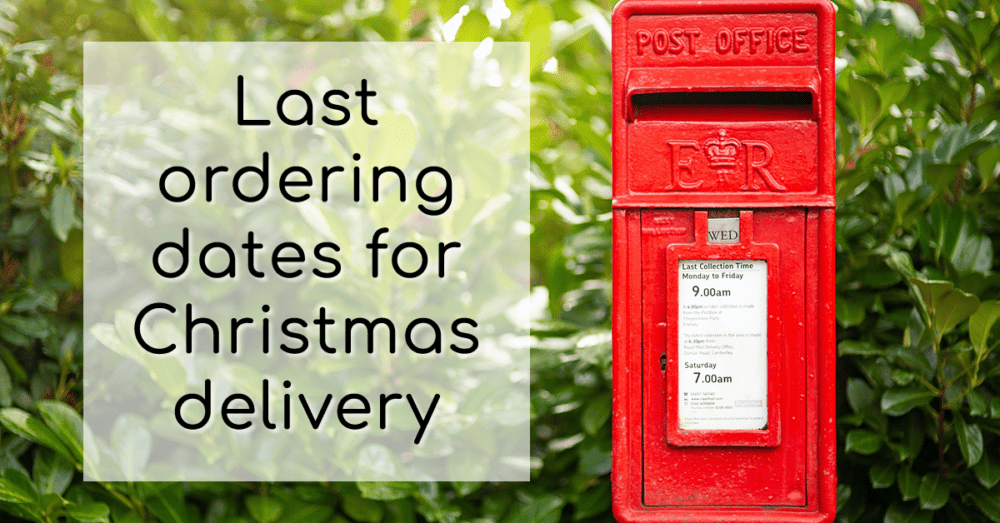 Last ordering dates before Christmas